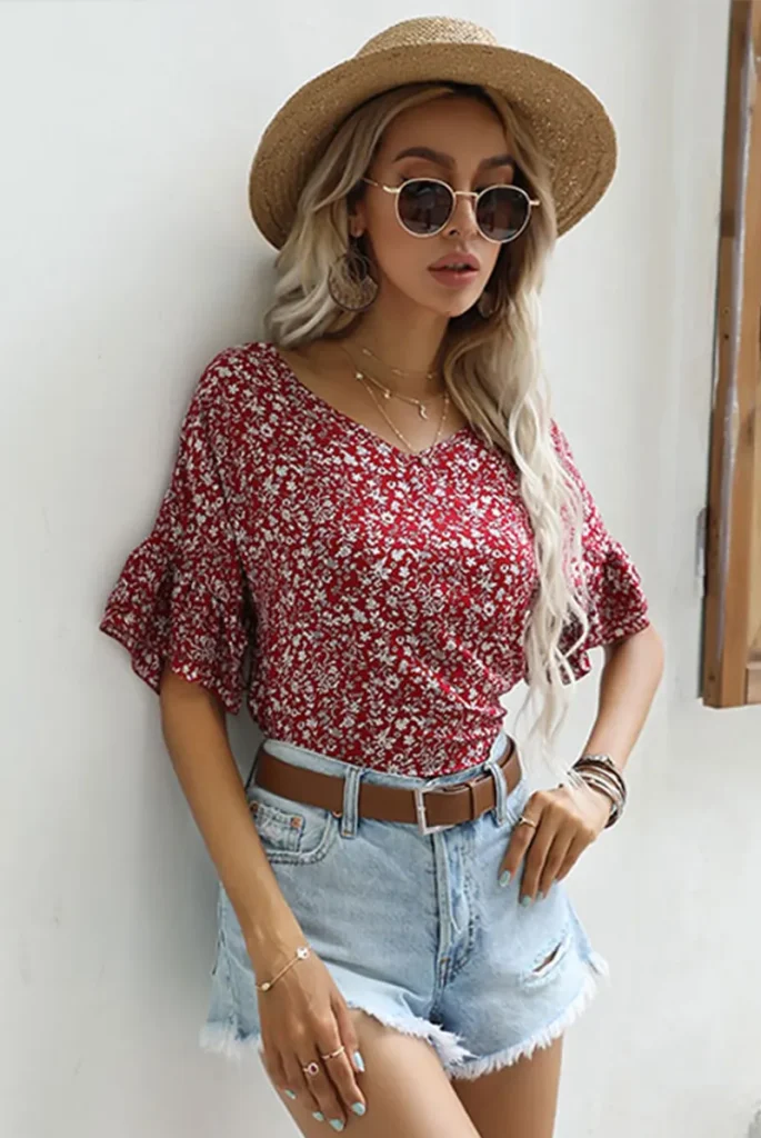 40 مدل شومیز گلدار شیک و خاص