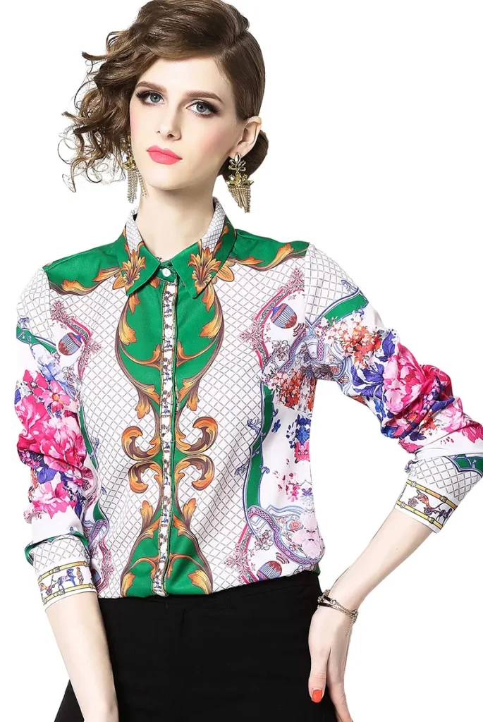 40 مدل شومیز گلدار شیک و خاص