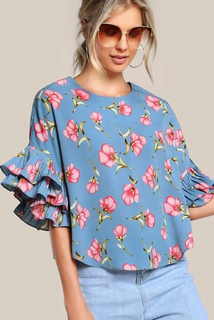 40 مدل شومیز گلدار شیک و خاص