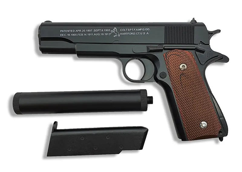 کلت فلزی و تفنگ ساچمه ای