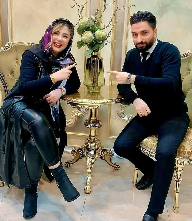 نیوشا ضیغمی و شوهرش