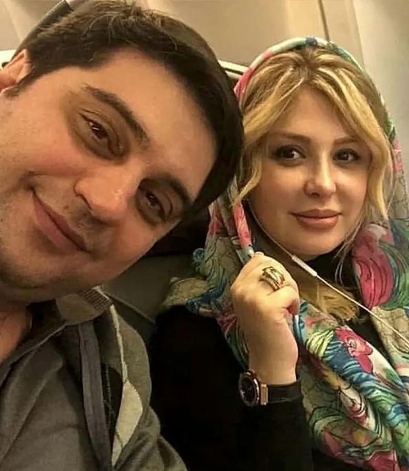 نیوشا ضیغمی در کنار همسرش