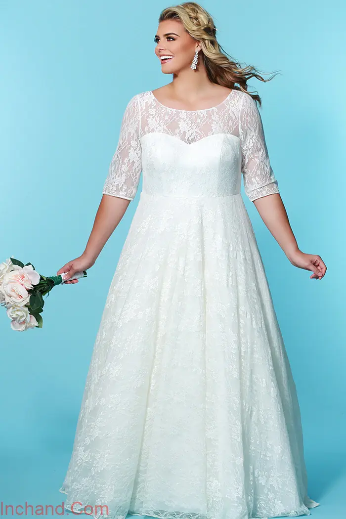 مدل لباس عروس چاق و اندامی