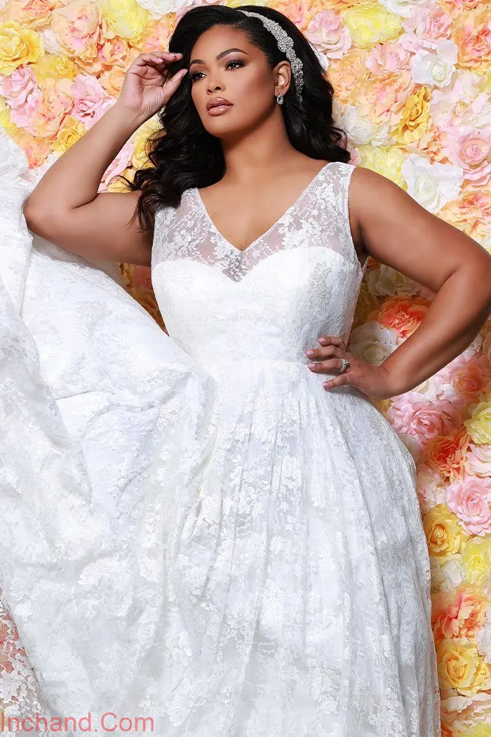 لباس عروس زیبا مخصوص خانم ها و عروس های چاق و اندام دار